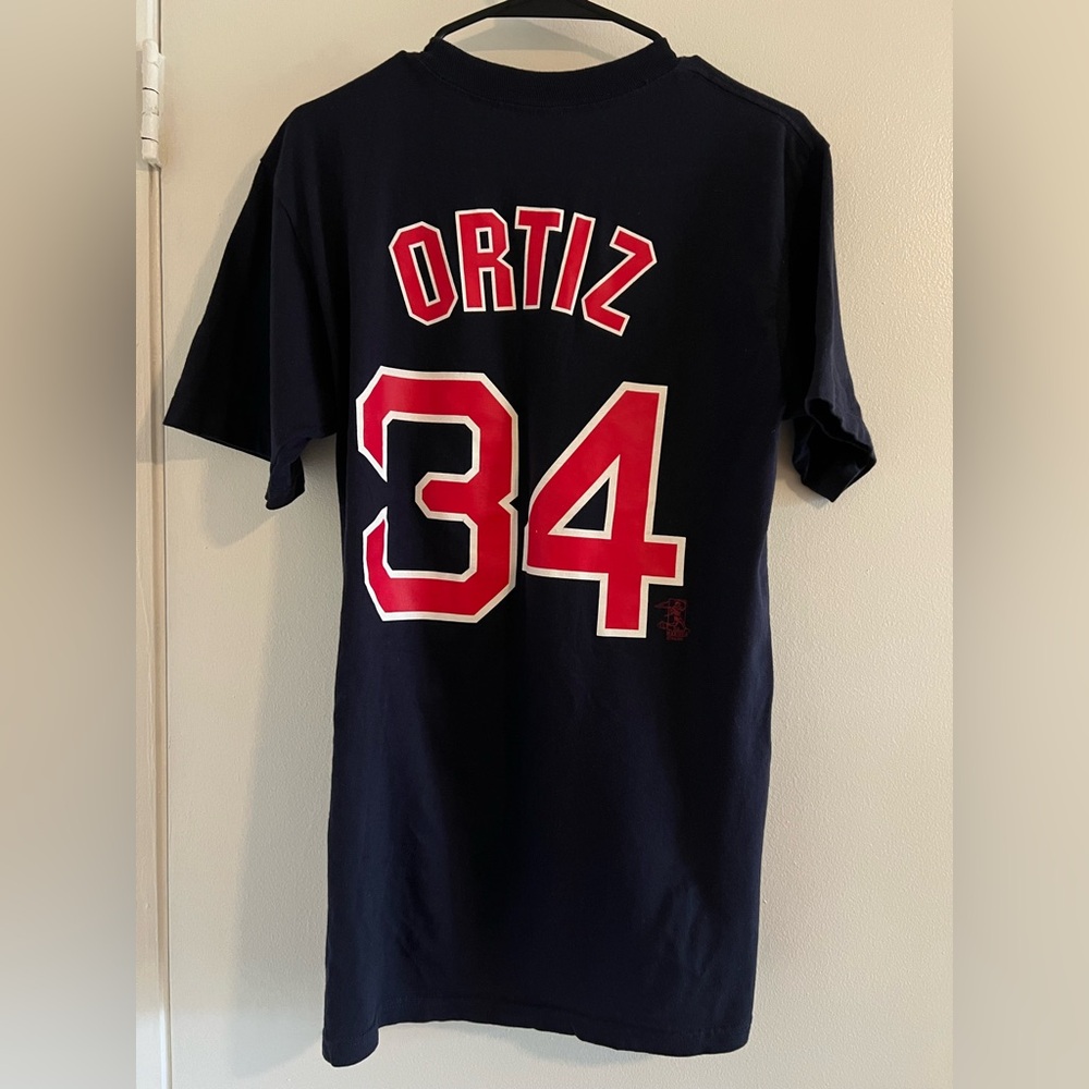 Unisex Red Sox David Papi Ortiz #34 Navy Graphic T-Shirt